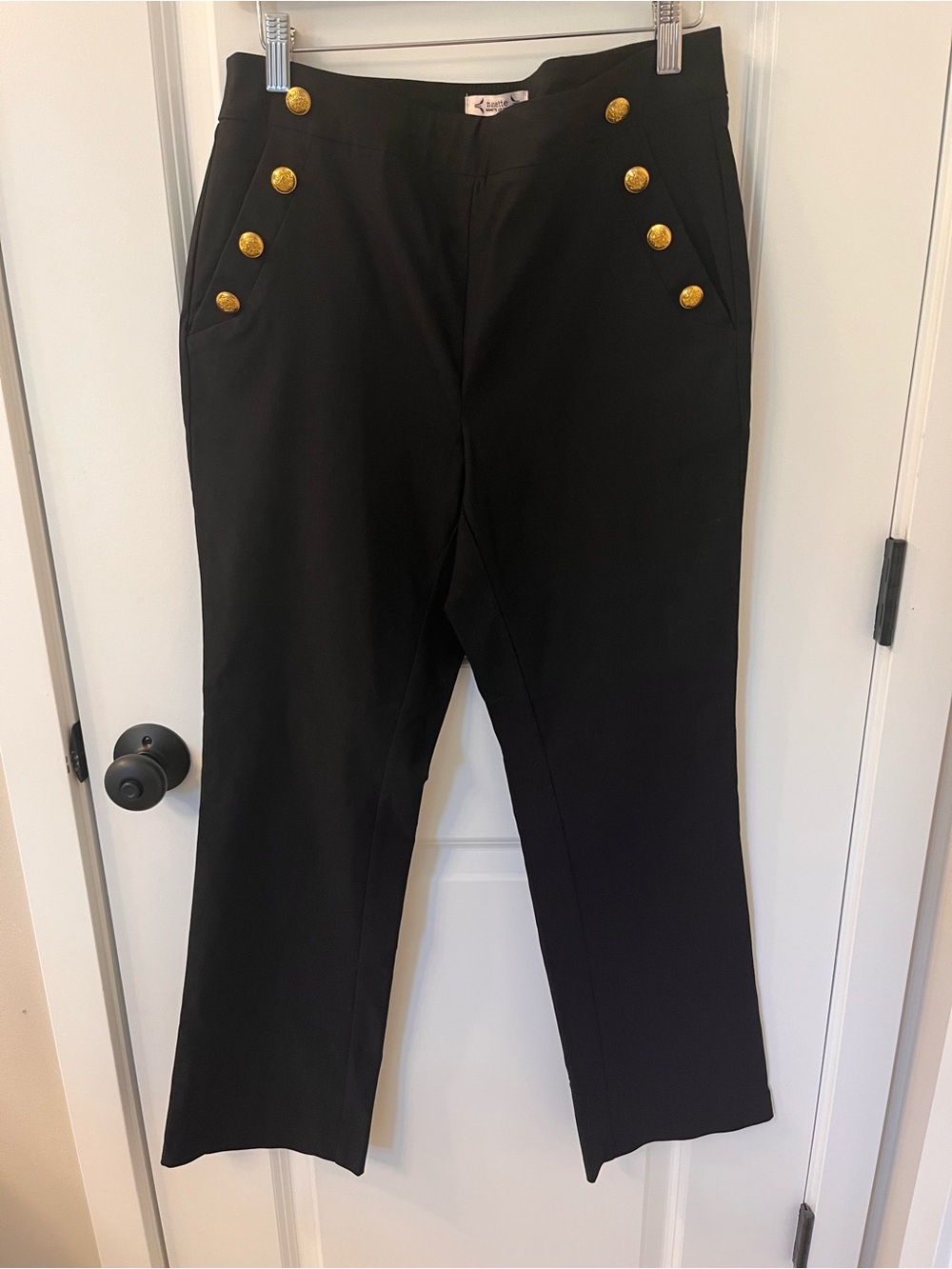 Nanette Lepore Black Men's Dress Pants with Gold Buttons